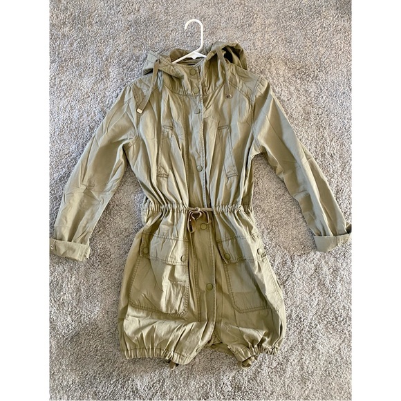 TOPSHOP Utility Cargo Long Length Khaki Jacket - Picture 1 of 7